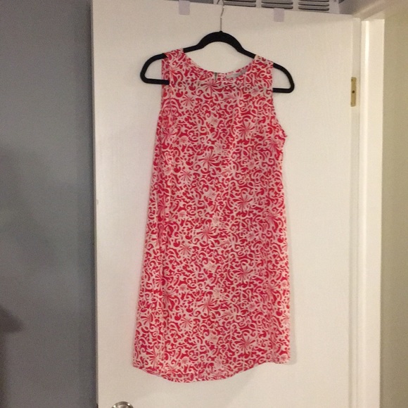 Red and white pattern sheath dress - Picture 4 of 4
